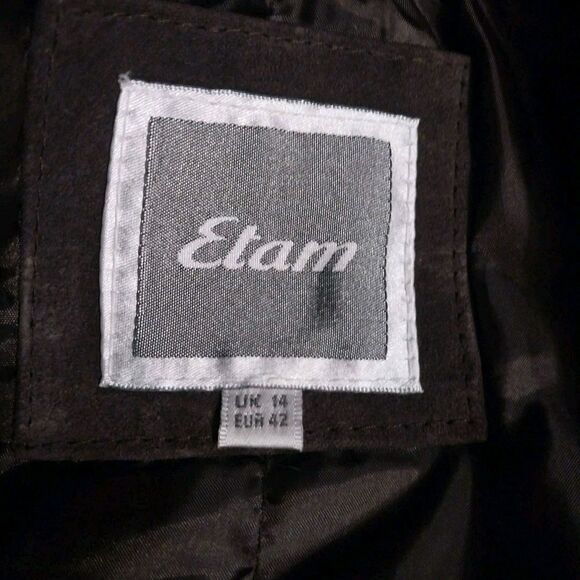 Etam Suede Vest Eur 42 (US 12) Embroidered Fur Trim Boho Hippie Cowgirl Western - Picture 12 of 14